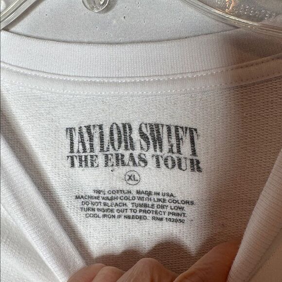 Taylor Swift The Eras Tour White Crewneck With TTPD Official. Size XL. - Picture 4 of 5